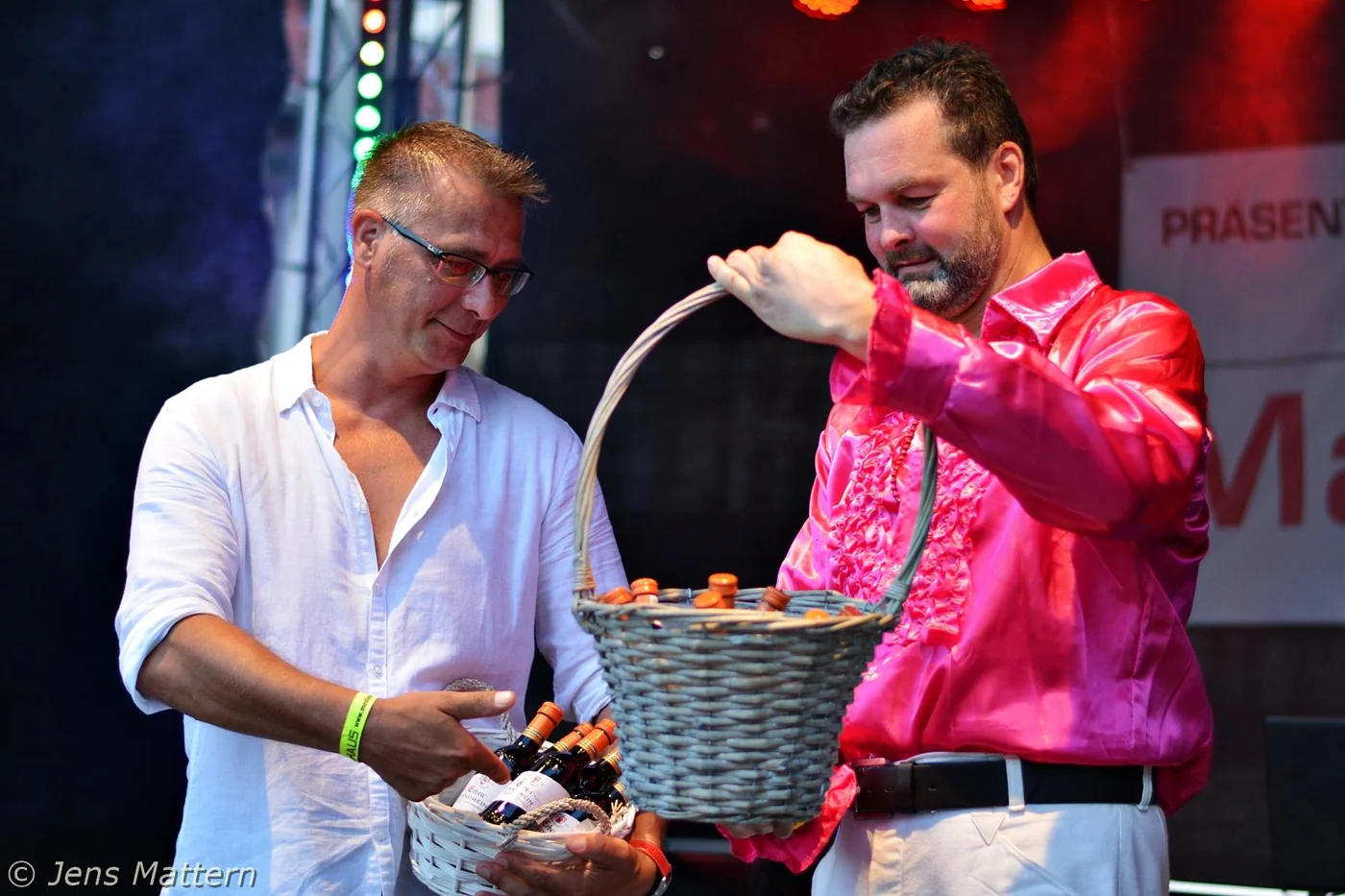 Frank und Torsten beim Weinzauber live on stage